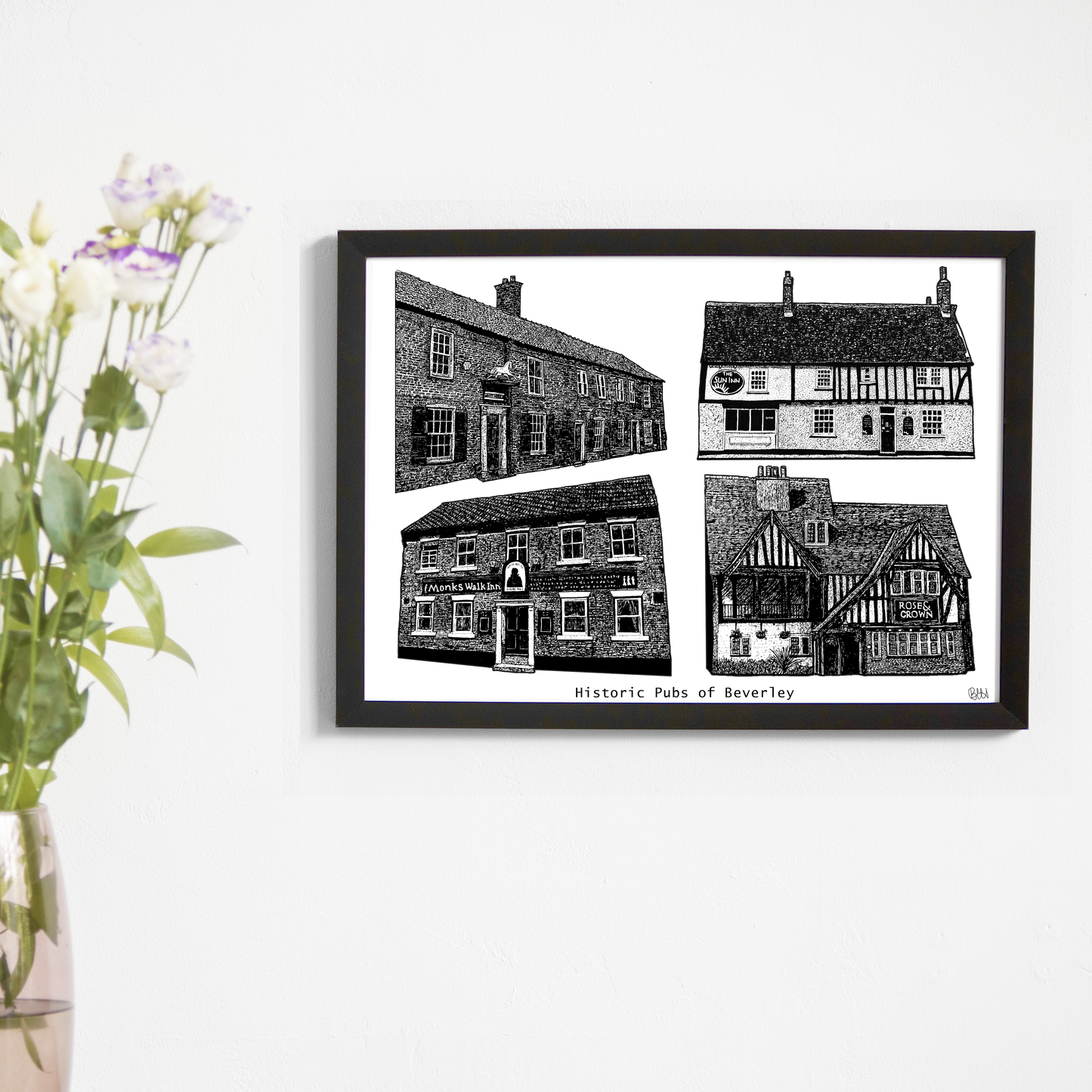 Historic Pubs of Beverley Art Print