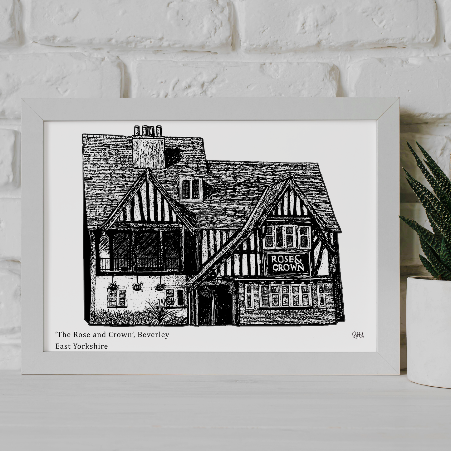 The Rose and Crown Pub, Beverley Art Print