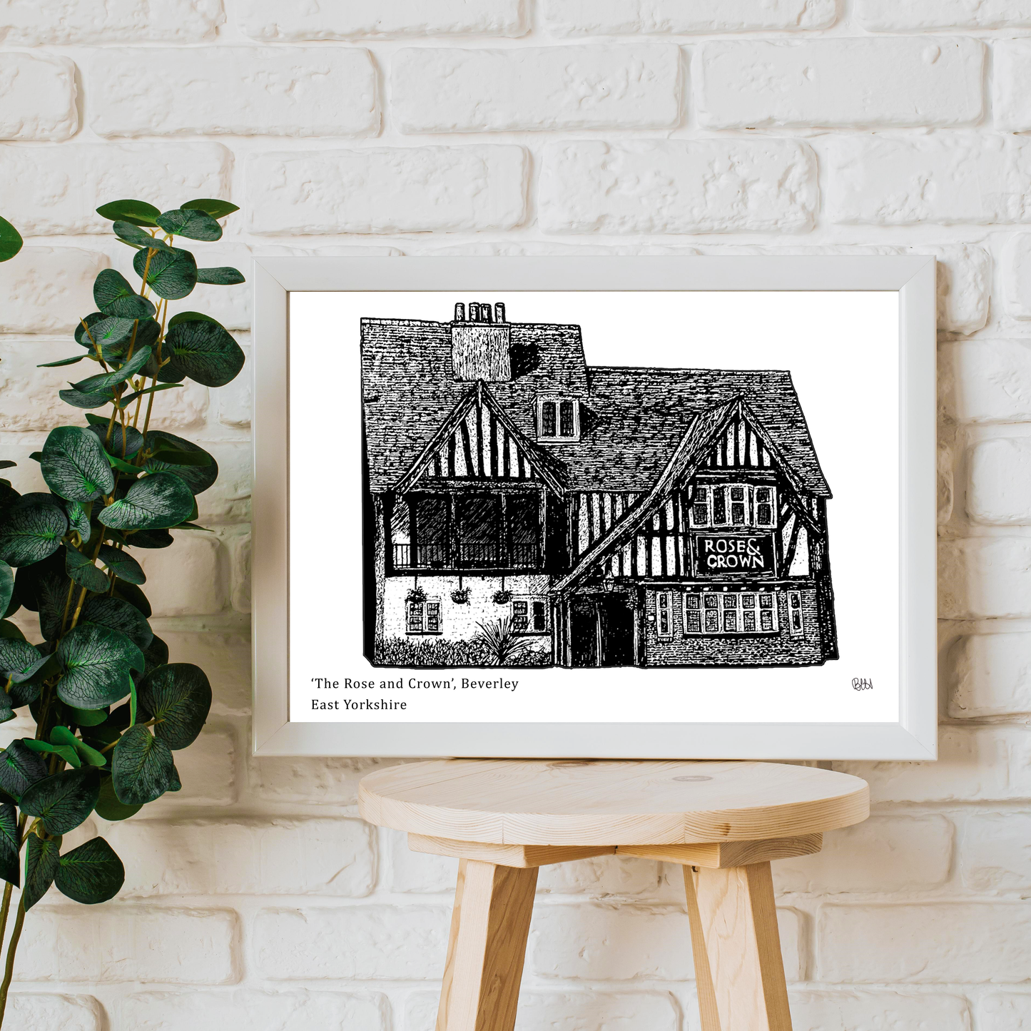 The Rose and Crown Pub, Beverley Art Print