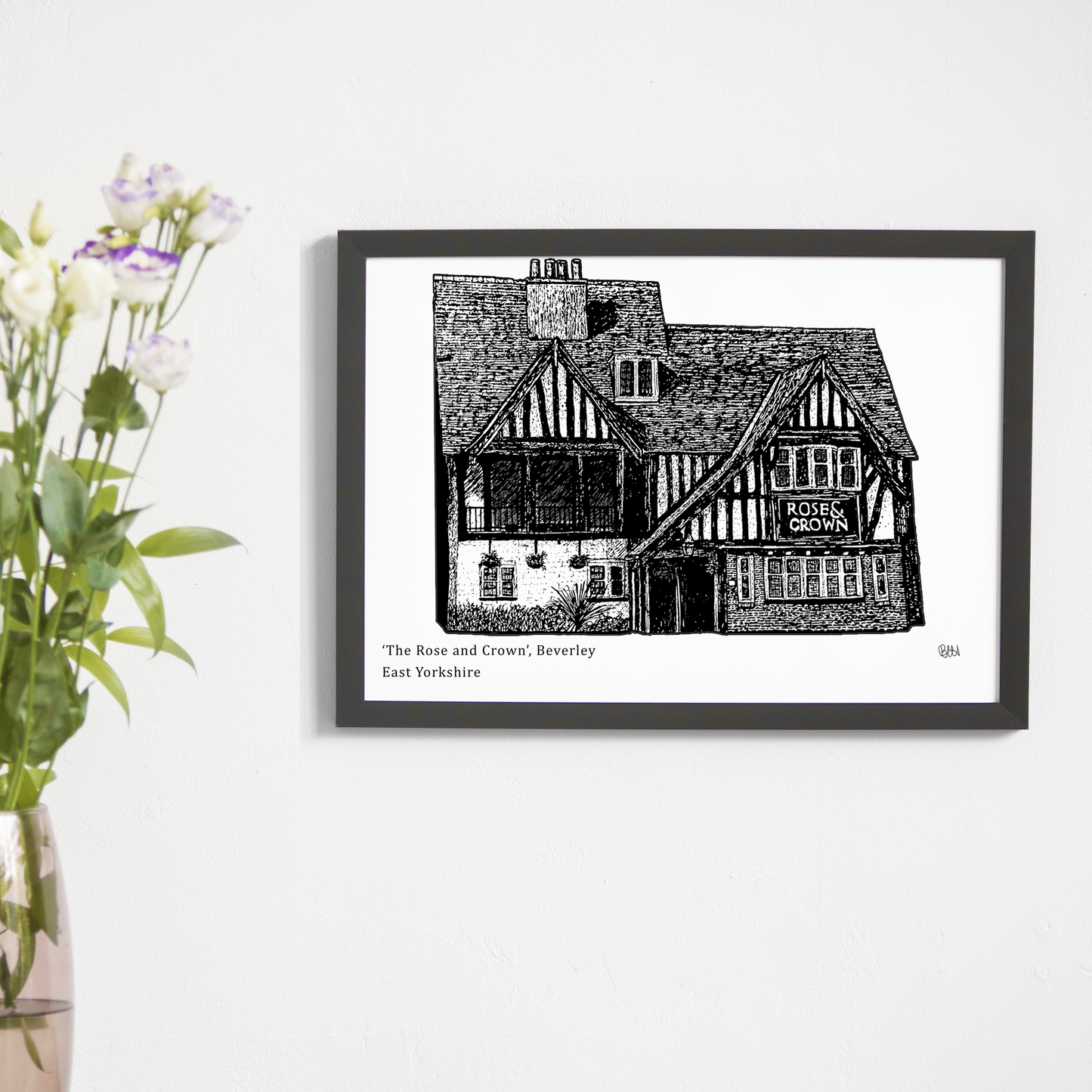 The Rose and Crown Pub, Beverley Art Print