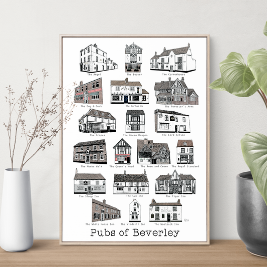Pubs of Beverley Print (Colour)