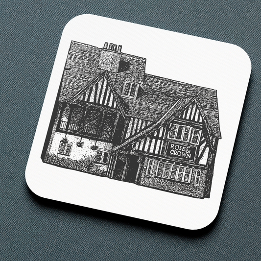 The Rose and Crown Pub Coaster