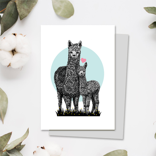 Alpaca Greetings Card