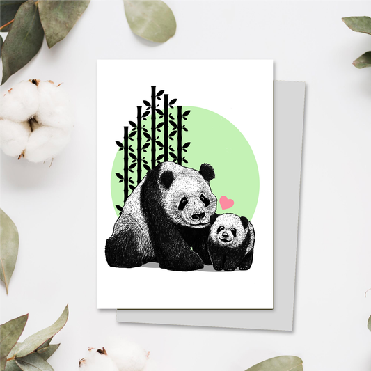 Panda Greetings Card