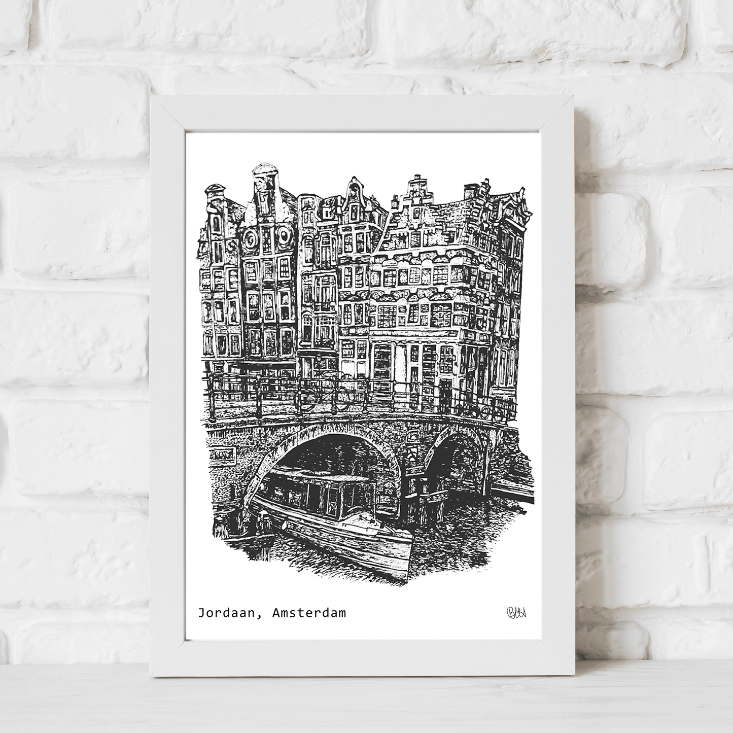 Amsterdam Canal, Jordaan Art Print
