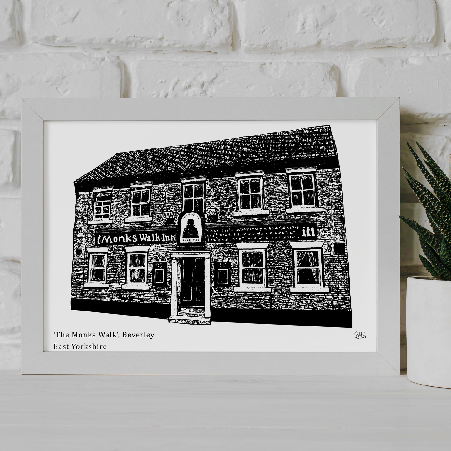 The Monk Walk Pub, Beverley Art Print