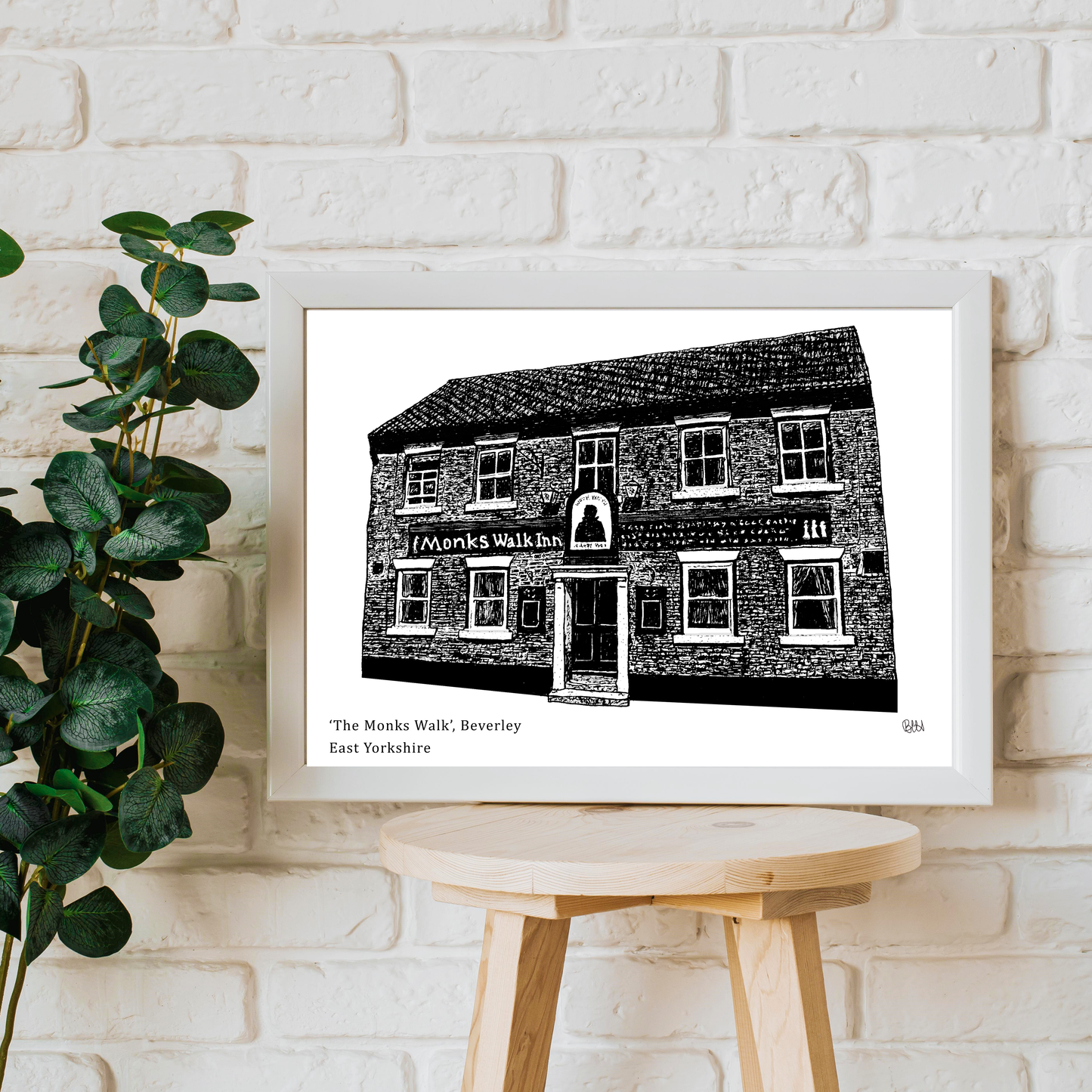 The Monk Walk Pub, Beverley Art Print